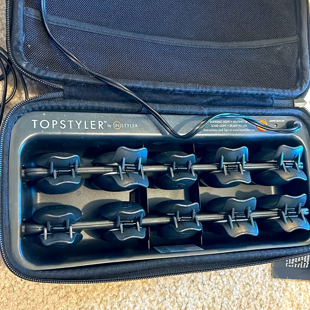 TopStyler by InStyler Heated Ceramic Shell Hair Curlers with case